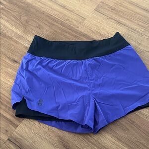 Women's Athletic Shorts in Black and Purple